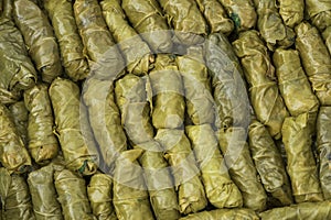 Green Grape Leaves Stuffed Rolls