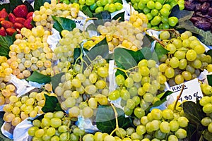 Green grapes at the Boqueria
