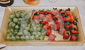 Green Grapes and Strawberries