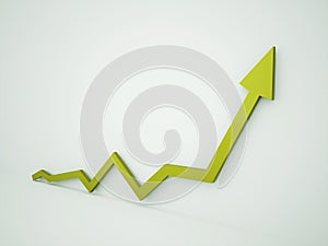 Green graph arrow