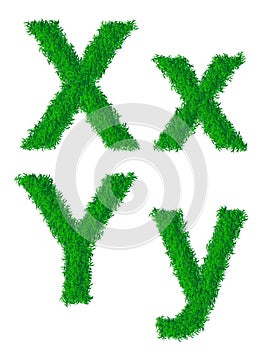 Green grass alphabet