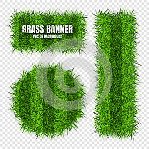 Green grass banners, background. Field, meadow texture, grassy landscape. Football playing pitch, soccer field. Sports