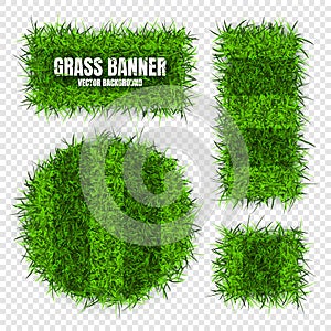 Green grass banners, background. Field, meadow texture, grassy landscape. Football playing pitch, soccer field. Sports