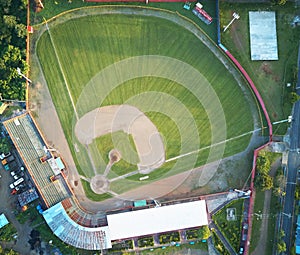 Green grass on baseball field