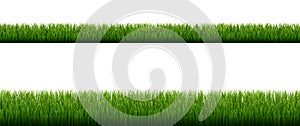 Green Grass Borders With Isolated White Background