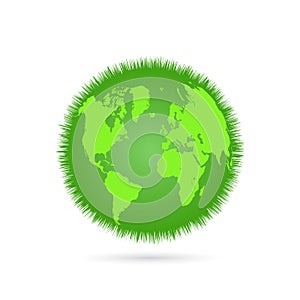 Green Grass Earth Illustration