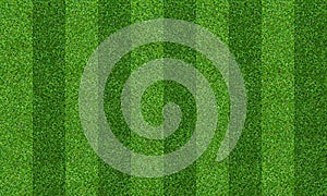 Green grass field background for soccer and football sports. Green lawn pattern and texture background. Close-up