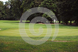 Green grass golf field - activity concept