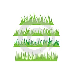Green Grass logo template vector icon illustration
