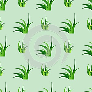 Green grass nature design seamless pattern vector illustration grow herb agriculture nature background