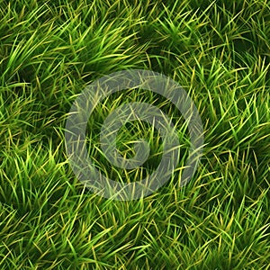 Green Grass Seamless Pattern Background With Generative AI