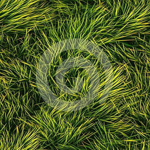 Green Grass Seamless Pattern Background With Generative AI