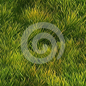 Green Grass Seamless Pattern Background With Generative AI