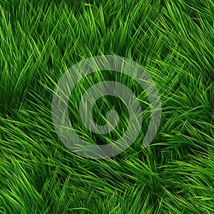 Green Grass Seamless Pattern Background With Generative AI