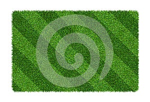 Green grass texture background for soccer and football sports. Green grass field pattern and texture isolated on white background