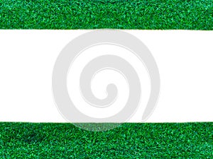 Green grass on white background