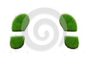 Green Grassy Footprints