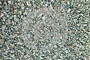 Green gravel stone floor texture background