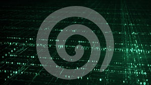 Green grid of binary digital code abstract IT concept