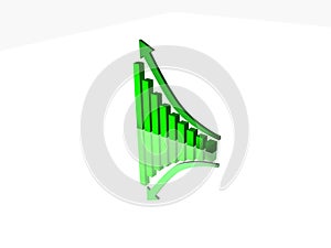 Green growth chart colourfull