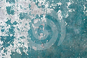 Green grunge concrete weathered wall background
