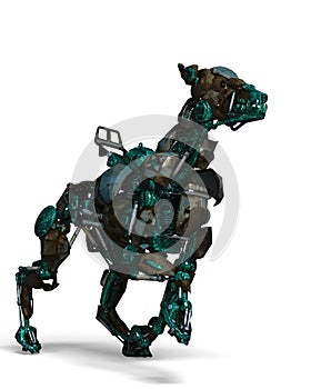 Green guard dog robot is a security system