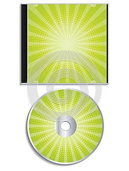 Green halftone cd and cover design