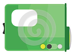 Green hand flashlight, icon