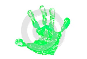 Green Hand Print