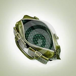 Green handbag