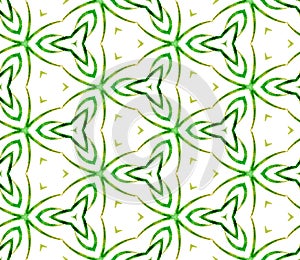 Green handdrawn seamless pattern. Hand drawn water