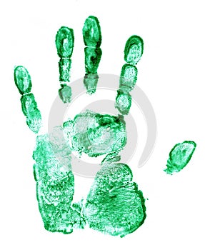 Green handprint