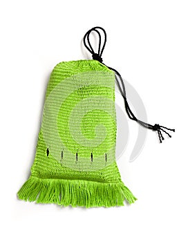 Green handwoven bag