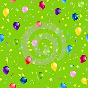 Green Happy Birthday pattern