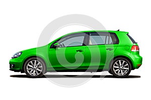 Green hatchback