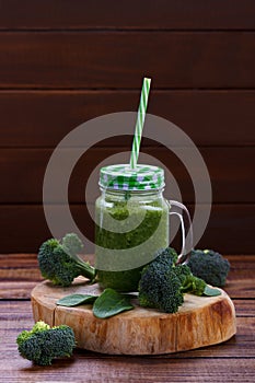 Green healthy smoothie photo