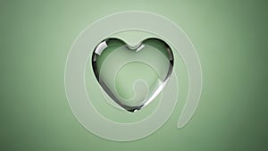 Green Heart Shape Object