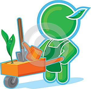 Green Hero with Garden Cart