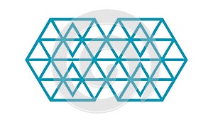 Green Hexagon Grid Geometric Seamless Pattern Abstract, vector design Generative AI