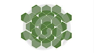 Green Hexagon Pattern Abstract Geometric Background Design