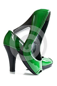 Green High Heels Shoes