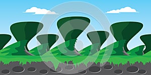 Green hill background