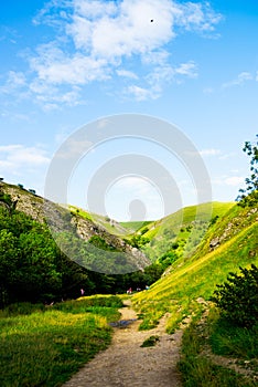 Green Hills, River Dove in Peak District National Park