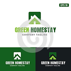 Green Homestay Logo / Icon Vector Design Business Logo Idea