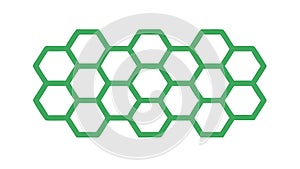 Green Honeycomb Hexagons: Eco-Friendly Pattern, vector design Generative AI