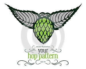 Green hop label