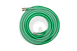 Green hose isolated on white