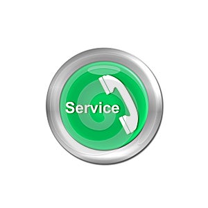 Green Hotline Service contact communication concept button