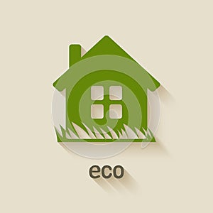 Green house eco symbol