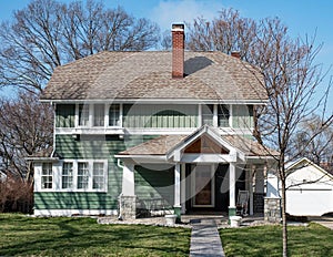 Green House with Hip Roof